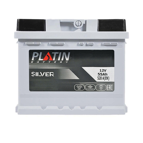 Аккумулятор автомобильный Platin 55Ah 520A Silver MF R+ L1