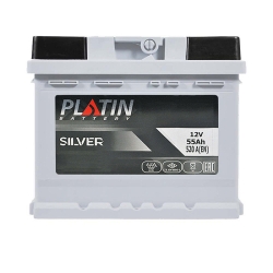 Акумулятор автомобільний Platin 55Ah 520A Silver MF R+ L1