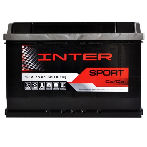 Аккумулятор автомобильный Inter 75Ah 680A Sport R+ L3