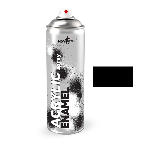 Автофарба Емаль Акрилова New Ton RAL 9005 Чорна Матова Аерозоль 500мл