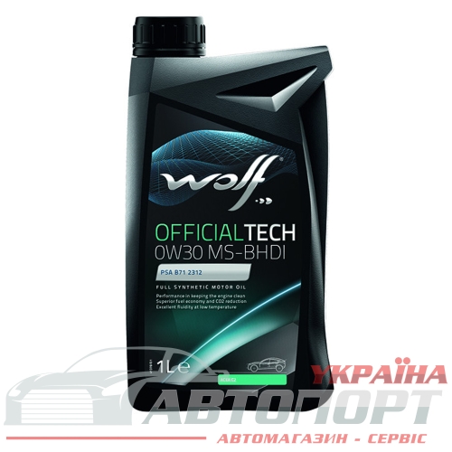 Моторна Олива Wolf 0W-30 Officialtech MS-BHDI 1л