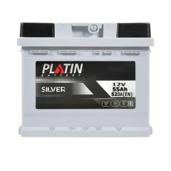 Акумулятор автомобільний Platin 55Ah 520A Silver MF L+ L1