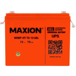 Акумулятор Гелевий Maxion GEL 12V 75Ah MXBP-OT 75-12 +|-