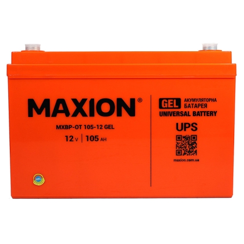 Акумулятор Гелевий Maxion GEL 12V 105Ah MXBP-OT 105-12 +|-