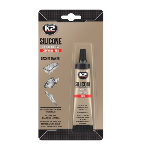 Герметик силіконовий K2 SIL Red-Blis +350С червоний блістер 21гр