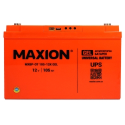 Акумулятор Гелевий Maxion GEL 12V 105Ah MXBP-OT 105-12K +|-