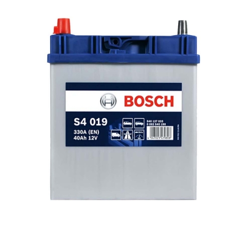 Акумулятор автомобільний Bosch 40Ah 330A S40 190 B19 Asia L+ тонк клема