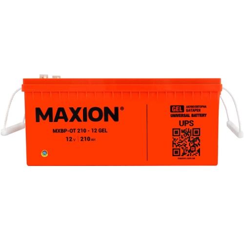 Акумулятор Гелевий Maxion GEL 12V 210Ah MXBP-OT 210-12 -|+