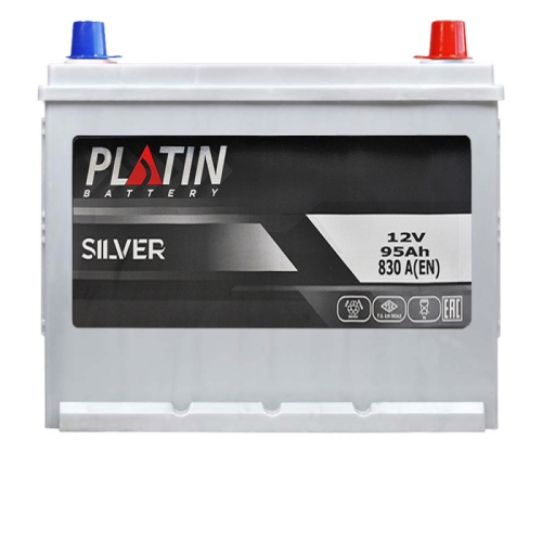 Аккумулятор автомобильный Platin 95Ah 830A Silver Asia SMF R+ N70 н.к.
