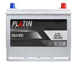Акумулятор автомобільний Platin 95Ah 830A Silver Asia SMF R+ N70 н.к.