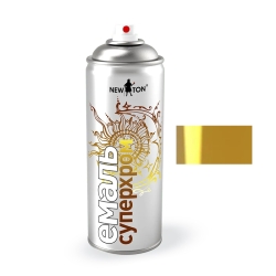 Фарба Емаль Cуперхром New Ton Хром золото 400мл