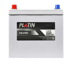 Акумулятор автомобільний Platin 55Ah 520A Silver Asia SMF L+ NS60 толст.кл.