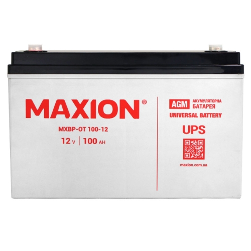 Акумулятор Стаціонарний Maxion AGM 12V 100Ah MXBP-OT 100-12 +|-