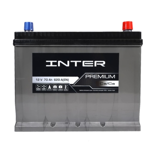 Акумулятор автомобільний Inter 70Ah 620A Premium Asia R+ D26