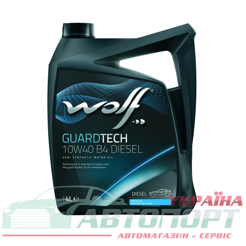 Моторна Олива Wolf 10W-40 Guardtech B4 Diesel 4л