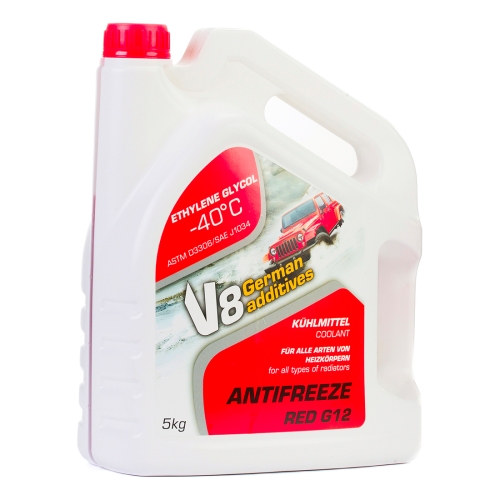 Антифриз V8 -35°C G12+ МЕГ червоний 5кг