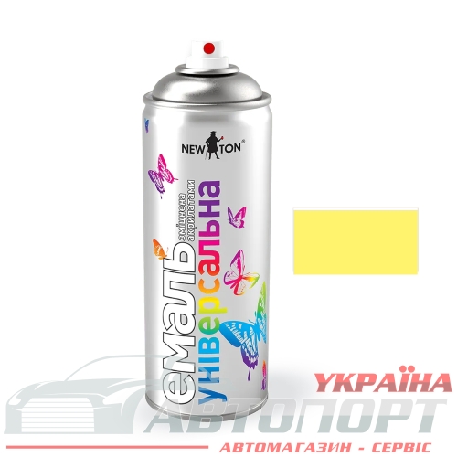 Фарба Емаль Універсальна New Ton RAL 1016 Лимонно-жовта Аерозоль 400мл