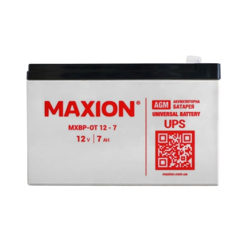 Акумулятор Стаціонарний Maxion AGM 12V 7Ah MXBP-OT 7-12 +|-