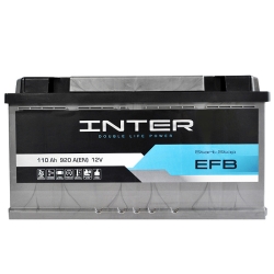 Аккумулятор автомобильный Inter 110Ah 920A EFB R+ L5
