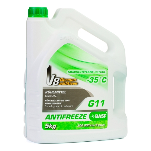 Антифриз V8 -35°C G11 МЕГ зелений 5кг