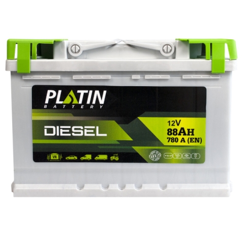 Акумулятор автомобільний Platin 88Ah 780A Silver Diesel MF R+ L3