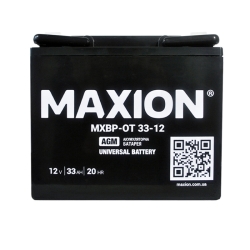 Акумулятор Стаціонарний Maxion AGM 12V 33Ah MXBP-OT 33-12 +|-