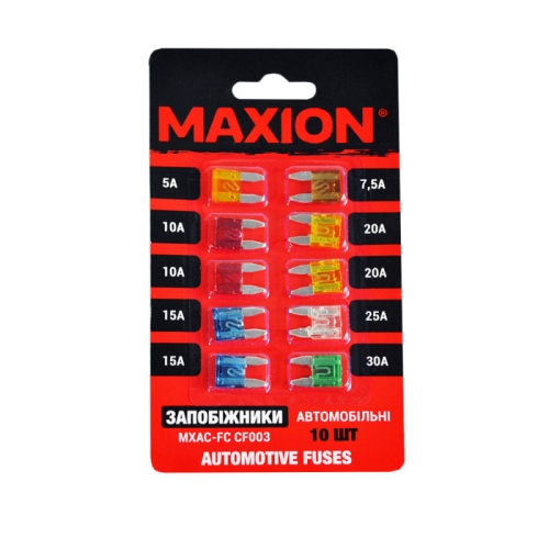 Запобіжники міні FN Maxion CF003 (5A, 7,5А, 10А,15А, 20А, 25А,30А, 35А, 40А)