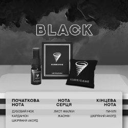 Ароматизатор повітря Hurricane Standart Black з флаконом 10мл