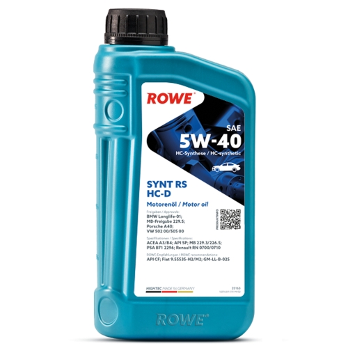 Моторное масло Rowe 5W-40 Hightec Synt RS HC-D 1л