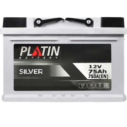 Акумулятор автомобільний Platin 75Ah 750A Silver MF R+ LB3