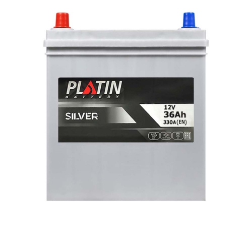 Акумулятор автомобільний Platin 36Ah 330A Silver Asia SMF L+ NS40 тонк клема