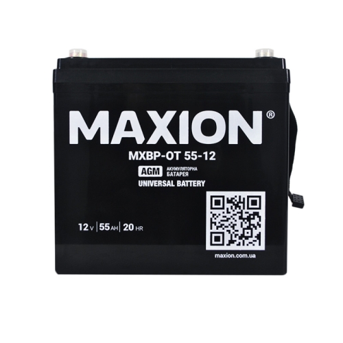 Акумулятор Стаціонарний Maxion AGM 12V 55Ah MXBP-OT 55-12 +|-