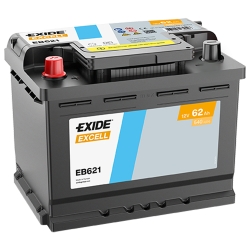 Аккумулятор автомобильный Exide 62Аh 540Ah Excell EB621 L+ L2