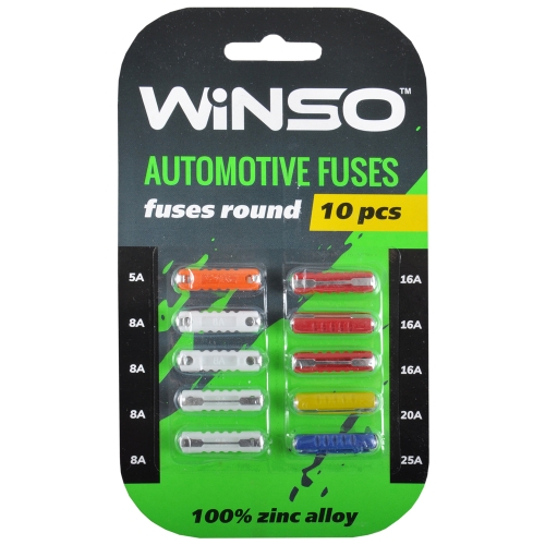 Запобіжники циліндричні FC Winso набір 10шт