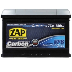 Аккумулятор автомобильный ZAP 77Аh 750А EFB Carbon R+ 577 05 L3