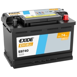Аккумулятор автомобильный Exide 74Аh 680Ah Excell EB740 R+ L3