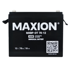 Акумулятор Стаціонарний Maxion AGM 12V 70Ah MXBP-OT 70-12 +|-
