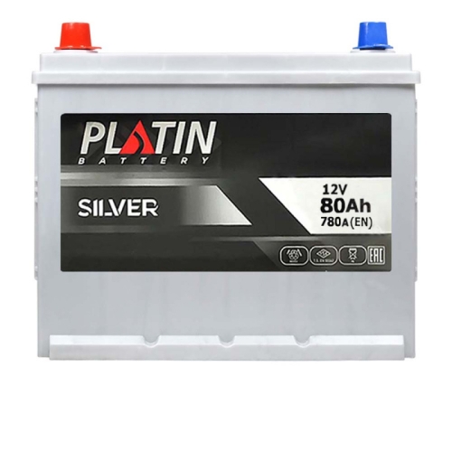 Акумулятор автомобільний Platin 80Ah 780A Silver Asia SMF L+ N50 н.к.
