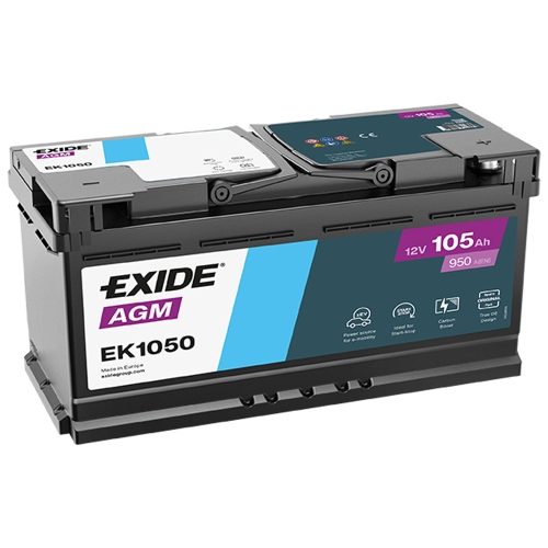 Аккумулятор автомобильный Exide 105Аh 950A AGM Start-Stop EK1050 R+ L6
