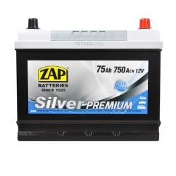 Аккумулятор автомобильный ZAP 75Ah 750A Silver Premium Asia R+ D26 575 50