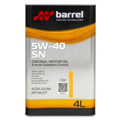 Моторна Олива Barrel Original 5W-40 SN 4л