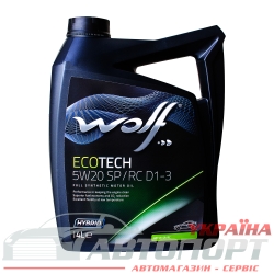 Моторна Олива Wolf 5W-20 Ecotech SP/RC D1-3 4л