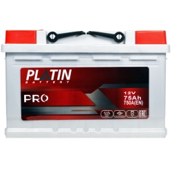 Акумулятор автомобільний Platin 75Ah 750A Pro MF R+ L3В