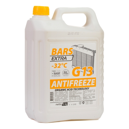 Антифриз Bars -32°C G13 жовтий 5кг
