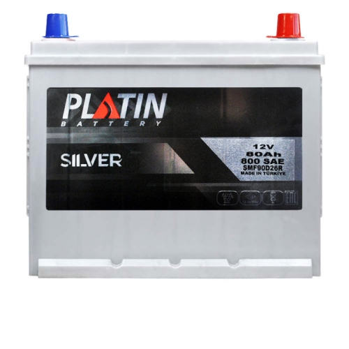 Автомобильный аккумулятор Platin 80Ah 800A Silver Asia SMF R+ N50 н.к.
