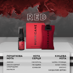 Ароматизатор повітря Hurricane Mirror Standart Red з флаконом 10мл
