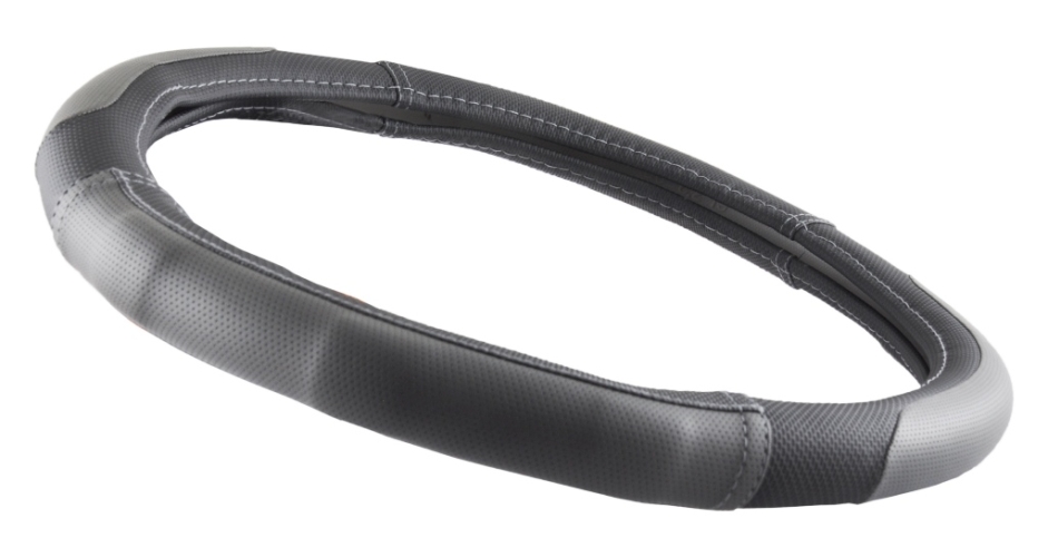 Чохол на кермо Екошкіра Winso L 39-41см чорно сірий 140630