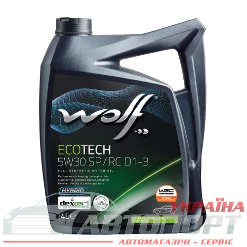 Моторна Олива Wolf 5W-30 Ecotech SP/RC D1-3 4л