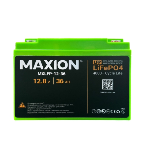 Акумулятор LiFePO4 Maxion 12V 36Ah MXLFP-12-36