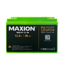 Акумулятор LiFePO4 Maxion 12V 36Ah MXLFP-12-36